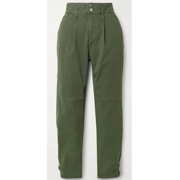 VERONICA BEARD JEANS Monika Tapered Army Green Pants - Picture 4 of 12